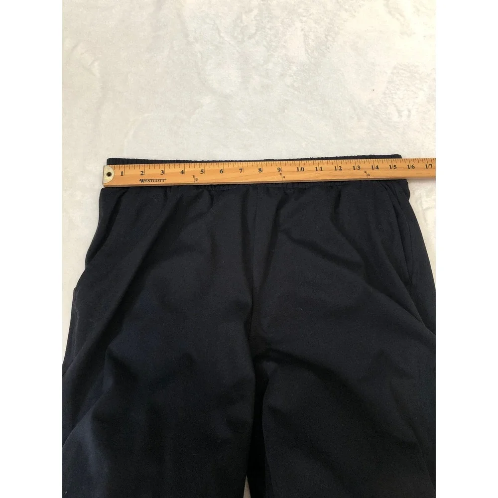 Yogalicious Lux Avenue Wide Leg Pant Women Large Black Elastic Waist Pockets